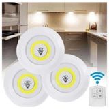 Sekatech Uzaktan Kumandalı 3'lü Set Hero LED Kabin LED Mutfak Tezgah Banyo Dolap Aydınlatma Gece Lambası - 6400K - Beyaz