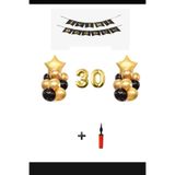 Şeker Adası 30 Yaş - Altın Gold Folyo Balon Parti Seti + Balon Pompası Hediye!!-- Skradaparti164