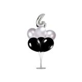 Şeker Adası 4 Yaş Rakam Folyo Balon Gümüş Silver 40 Cm, Balon Stand, 6 Adet Balon, Doğum Günü, Yaşgünü, Parti, Skradaparti204