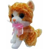 Şeker Adası Miyavlayan Sesli Yumuşacık Sarı Peluş Kedi - Hediyelik Uyku ve Oyun Arkadaşı.