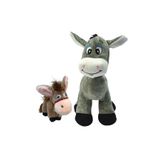 Şeker Adası Oyuncak Peluş Eşek 28 cm ve Sıpa 15 cm - Hediyelik Uyku ve Oyun Arkadaşı Eşşek
