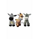 Şeker Adası Sevimli Peluş Eşek Zebra Zürafa Zuzu 28 Cm - 3 Lü Uyku Ve Oyun Arkadaşı Peluş Oyuncak, eşşeko004