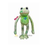 Şeker Adası Sevimli Yeşil Peluş Kurbağa 45 cm Froggie Büyük Boy Özel Kaliteli Kumaş