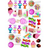 Şeker Cupcake Sticker Telefon Laptop Notebook Tablet Defter Matara Stiker Etiket ST413