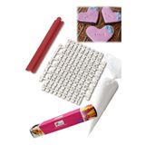 Şeker Hamuru Kurabiye Isim Kaşesi Harf Boyu 0,5cm + 10 lu Krema Sıkma Torbası / Hamur Kaşesi