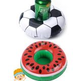 Şeker Ofisi Deniz Yatağı Şişme Bardak Tutucu Karpuz Futbol Topu Set Eğlenceli Deniz Yatağı