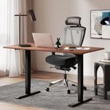 Şeker Ofisi - Elektrikli Yüksekliği Ayarlanabilir Ergonomik Bilgisayar & Çalışma Masası - Tek Motorlu (2 Hafızalı) (Ceviz, 120 * 60)