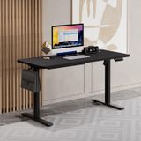 Şeker Ofisi - Elektrikli Yüksekliği Ayarlanabilir Ergonomik Bilgisayar & Çalışma Masası - Tek Motorlu (2 Hafızalı) (Siyah, 120 * 60)