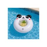 Şeker Ofisi Sevimli Panda Şişme Havuz Bardak Tutucu Altlığı - Panda Figürlü Şişme Havuz Ve Deniz Bardak Tutucu - Siyah Beyaz