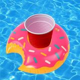 Şeker Ofisi Şişme Bardak Tutucu Donut Pembe Eğlenceli Tasarım ile Havuzda Kullanım İçin