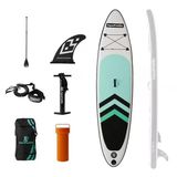 Şeker Ofisi Şişme Sup Board 320x76x15 cm Stand Up Paddle Board Seti Kürek Pompa Fin Sırt Çantası Ayak İpi Dahil Deniz Göl Nehir için Şişme Kürek Tahtası