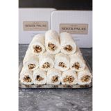 ŞEKER PALAS AFYON Cevizli Sarma Afyon Lokumu 1 kg - İri Taze Ceviz Dolgulu Sultan Rulo Lokum - Premium Teneke Kutulu Hediyelik Lüks Lokum