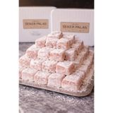 ŞEKER PALAS AFYON Güllü Pudra Şekerli Geleneksel Afyon Lokumu 1 kg - Hakiki Gül Aromalı Nostaljik Küp Lokum - Premium Teneke Kutulu Hediyelik Lüks Lokum