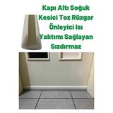 Şeker Portakalım Geçmeli Kapı Altı Izolasyon Süngeri Isı Yalıtım Soğuk Hava Kesici Böcek ve Toz Önleyici 8 Adet Beyaz