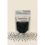 ŞEKER & SUGAR Pasta Süsleme Şekeri Boncuk Şeker 2 mm Siyah 40 gr.