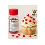 ŞEKER & SUGAR Pasta Süsleme Şekeri Kırmızı Kalp 45 gr Sprinkles
