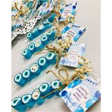 Şekerci Yaşar Mavi Nazar Temalı Doğum Günü, Babyshower, Düğün, Sünnet, Mevlüt, Yaş Günü Şekeri 25 Adet - 250 gr