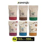 Şekeroğlu Minnettar Kahve Çeşitleri 165 Gr X 6 Adet (Osmanlı, Karamel, Fındık, Dibek, Menengiç, Ruby Çikolata)
