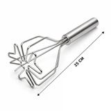 Şekil Çap: 9Cm Krom Sapli=12Cm Metal Patates Ezici Toplam Uzunluk: 26Cm (5047)