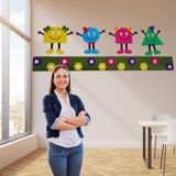 Şekiller Panosu – Kalın Keçe Sınıf Panosu | Okul Öncesi & Anasınıfı Duvar Süsü (140X45 Cm)