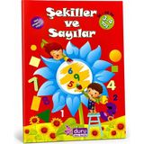 Şekiller ve Sayılar 3-4 Yaş 36-48 Ay – Duru Okul Öncesi | Eğitici Sayılar Geometrik Şekiller Etkinlik Kitabı