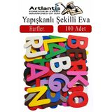 Şekilli Eva Yapışkanlı Harf 100 Lü 1 Paket Kendinden Yapışkanlı Eva Sticker Okul Öncesi Kreş Ana Sınıfı