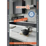 Sekiziki Modern Nihale Serisi 50X28CM AISI304 Paslanmaz Çelik Ø6mm Dolu Mil Sağlamlığı - Krom