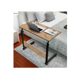 sekizincicaddedizayn Yükseklik Ayarlı Çalışma Masası - Atlantik Çam (TEKERLİ) 80x40 Oval Kenar