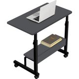 sekizincicaddedizayn Yükseklik Ayarlı Raflı Laptop Sehpası Ve Çalışma Masası - Antrasit (tekerli) 70x40