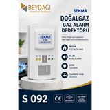 Sekma S092 Metan (Doğalgaz) Gaz Alarm Dedektörü - 220V Gaz Kaçak Alarm Cihazı - Gaz Dedektörü