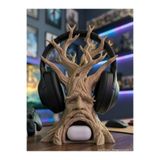 SEKO COMPANY Ağaç Figürlü Dekoratif Gamer Kulaklık Standı - Kulaklık Tutucu- 24 cm