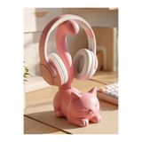 SEKO COMPANY Tatlı Kedi Figürlü Dekoratif Gamer Kulaklık Standı ve Şık Takı Organizeri - Kulaklık Tutucu- 24 cm