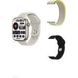 Sekoda Watch Hk9 Pro Akıllı Saat (3 Kordonlu- 2.02 Full Amoled Ekran-Aktif Pusula Özelliği) Tüm Akıllı Telefonlarla Uyumlu - Gümüş