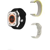 Sekoda Watch Hk9 Pro Akıllı Saat (3 Kordonlu- 2.02 Full Amoled Ekran-Aktif Pusula Özelliği) Tüm Akıllı Telefonlarla Uyumlu - Siyah