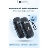 Sekors 2 Adet Siyah Dijital Göstergeli Insülin Taşıma Çantası Medikal Soğutucu + 2 Adet Jel