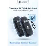 Sekors 2 Adet Siyah Dijital Göstergeli İnsülin Taşıma Çantası Soğuk İlaç Çantası Medikal Soğutucu + 2 Adet Jel