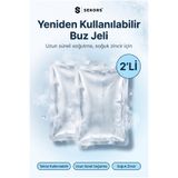 Sekors 2 Adet Soğutucu Jel Termojel Soğuk Kompres Jel Buz Paketi, 6x14