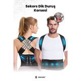 Sekors Ayarlanabilir Dik Duruş Korsesi Kamburluk Önleyici Medikal Sırt Ve Omuz Destekli Korse
