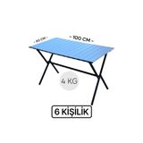 Sekoutdoor 6 Kişilik Kamp Masası Alüminyum Masa Katlanır Üst Kalite