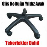 Sekreter Ofis Büro Koltuğu Plastik Yıldız Ayak Ve 5 Tekerlek