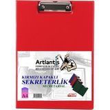 Sekreterlik Kapaklı Kırmızı A-4 Pvc 1 Adet Okul Büro Ofis Öğrenci - 22x32 cm - Standart