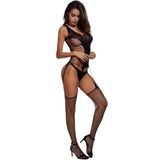SEKSİ ÇAMAŞIR TAŞLI JARTİYER VÜCUT ÇORABI ELBİSE ETEK İÇİ FANTEZİ İÇ GİYİM BODYSTOKİNG SİYAH RENK