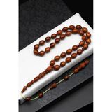 Selamet Şeker Cocobolo Ağacı Tesbih 9 X 12 Mm Beyzi Kesim - Tgms-4