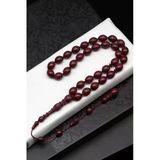Selamet Şeker Morgül Ağacı Tesbih 9 X 12 Mm Beyzi Kesim - Tgms-5