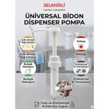 Selanikli 5 Litre Bidon Pompası 28+38 Kapak Deterjan - Sıvı Sabun - Dezenfektan Ketçap & Mayonez Beyaz