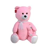 Selaytoys 1085P 100 cm Pembe Yavrulu Ayı Oyuncak