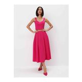 SELAZRA Kyros Bluz Straplez Sıfır Kol Crop Boy Regular Fit Pembe Renk Bluz