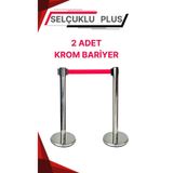 Selçuklu Plus Krom Şerit Bariyer Yönlendirme Bariyeri Ayaklı Şerit Bariyer Güvenlik Bariyeri Ayaklı Bariyer
