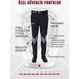 Selçuklu Plus Özel Güvenlik Pantolon Cepli Bel Kemerli Unisex Pantolon (Yeni Yönetmeliğe Uygun) - Füme - 42