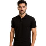 Selçuklu Plus Polo Yaka Penye T-Shirt – %95 Pamuk %5 Likra | İş Kıyafeti, Günlük Kullanım, Şık ve Konforlu Tasarım - 4XL - Siyah